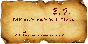Böszörményi Ilona névjegykártya